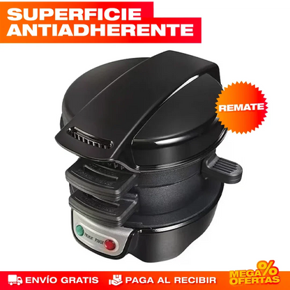 Máquina para Hamburguesas y Desayunos 3 en 1 Sokany